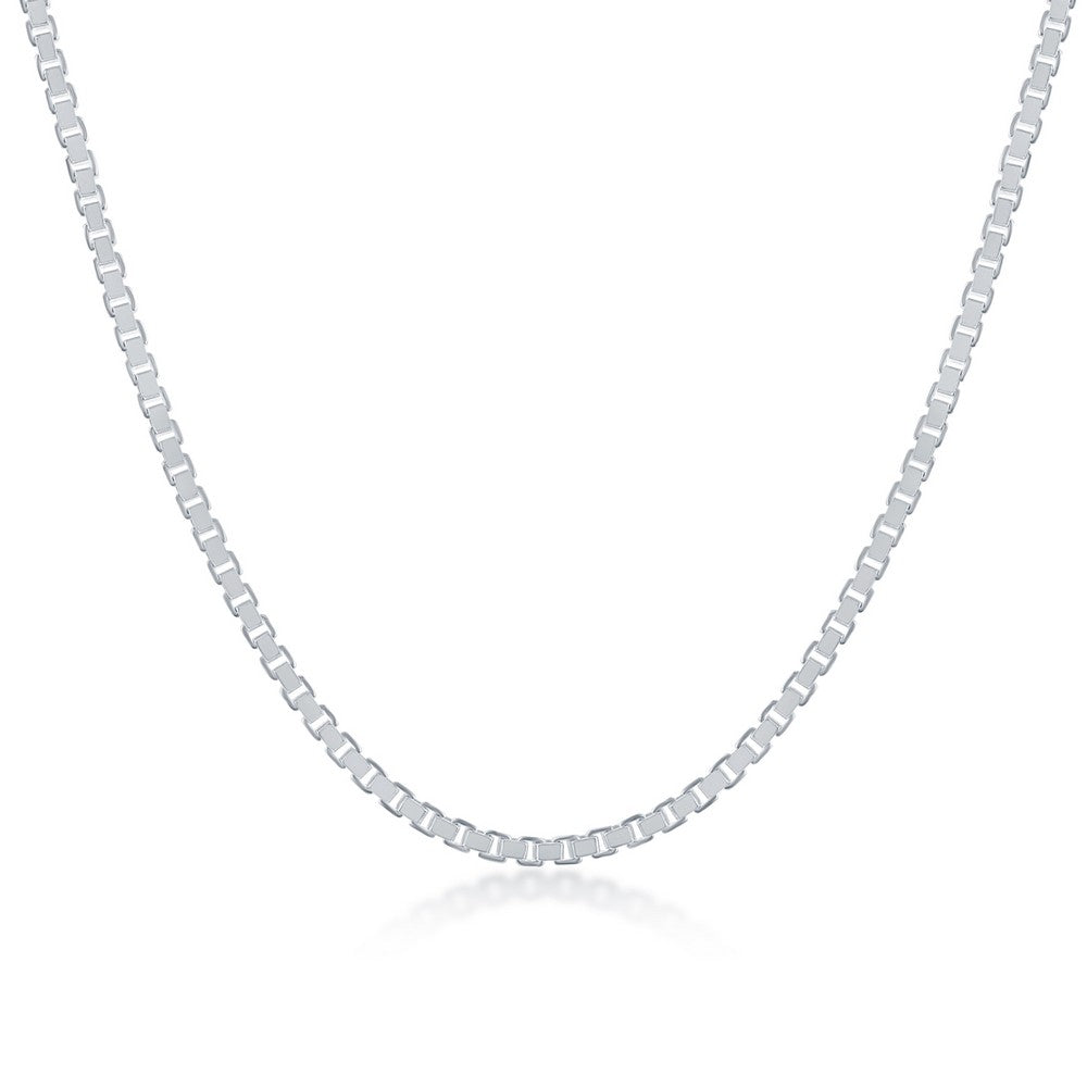 20 Inch Sterling Silver 1.8mm Box Chain - Silver Plated