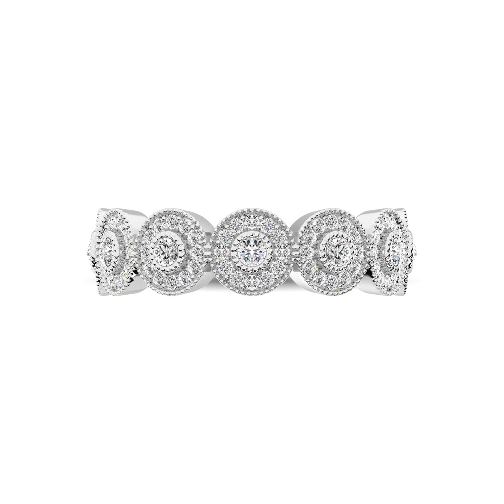 14K White Gold 1/2 Ct.Tw. Diamond Stackable Band