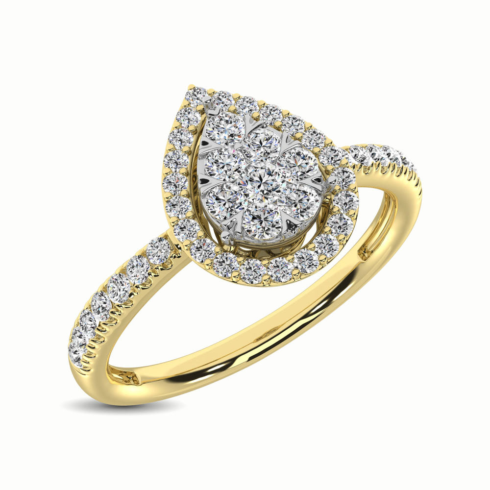 14K Yellow Gold 2/5 Ct.Tw. Diamond Fashion Ring