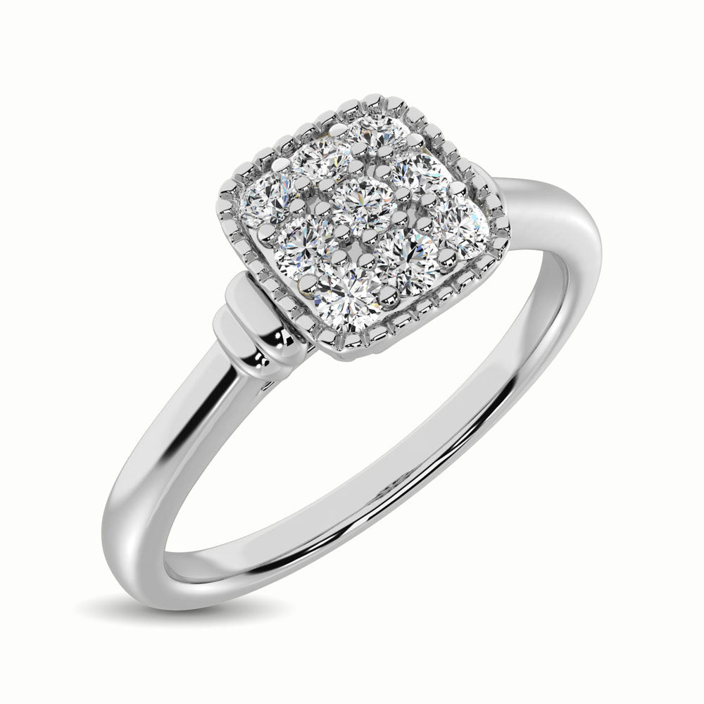 10K White Gold 1/5 Ct.Tw. Diamond Fashion Ring