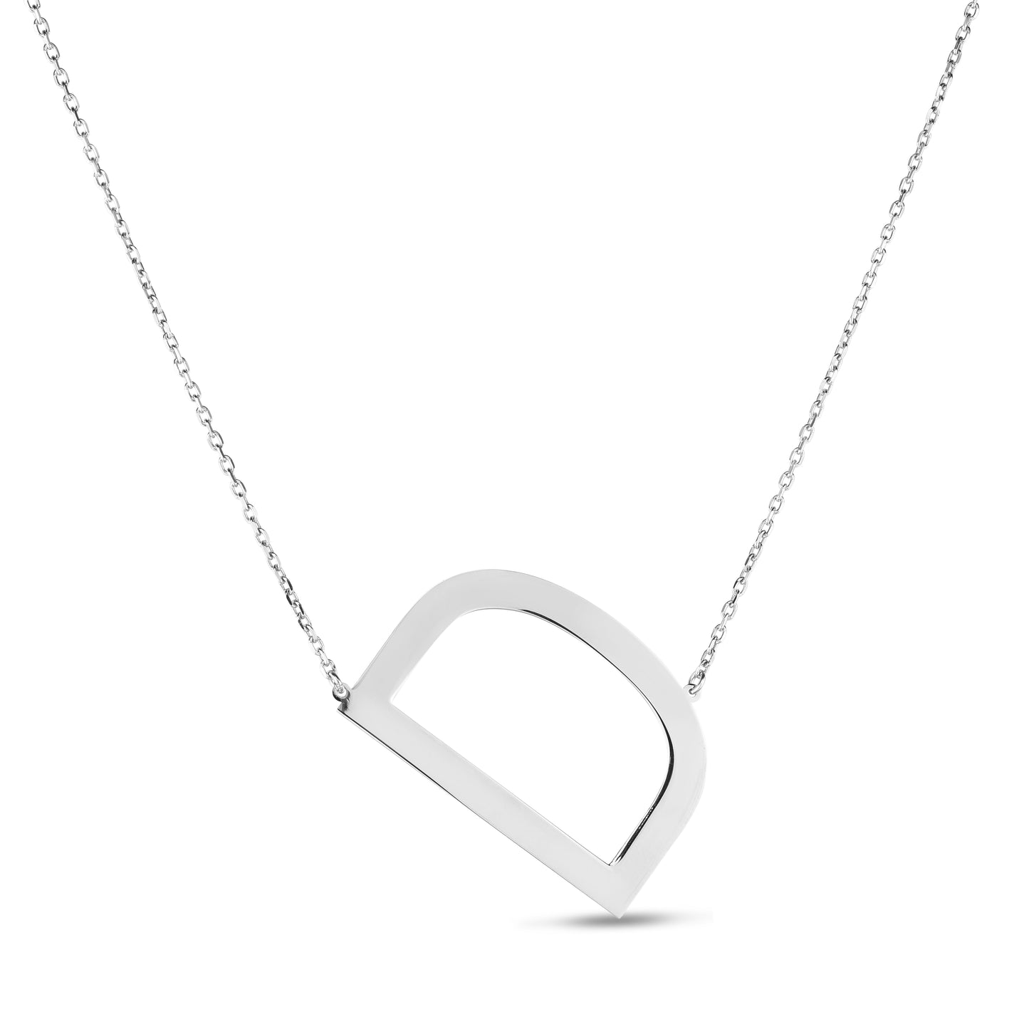 Silver D Letter Necklace