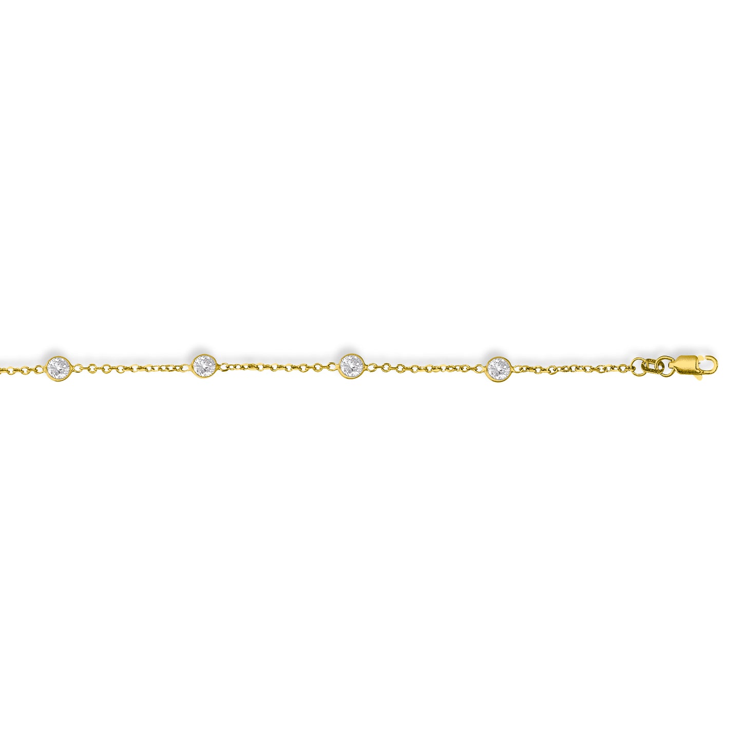 14K Gold CZ by the Yard Necklace