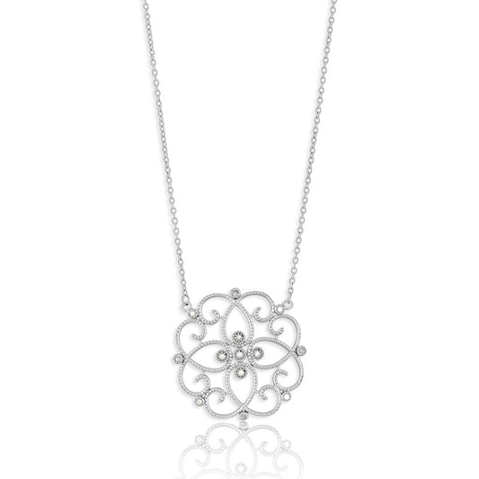 (SPECIAL ORD) Sterling Silver Diamond Necklace