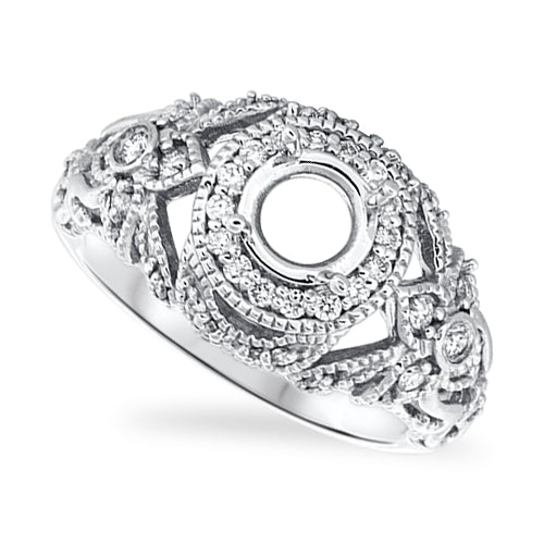 Antique Style Diamond Engagement Ring