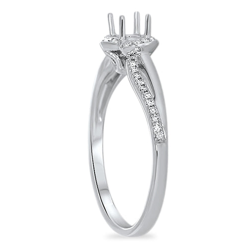 Diamond  Mini Flower Engagement Ring