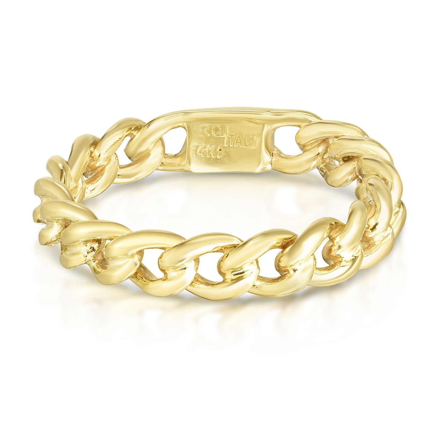 14K Gold Curb Ring