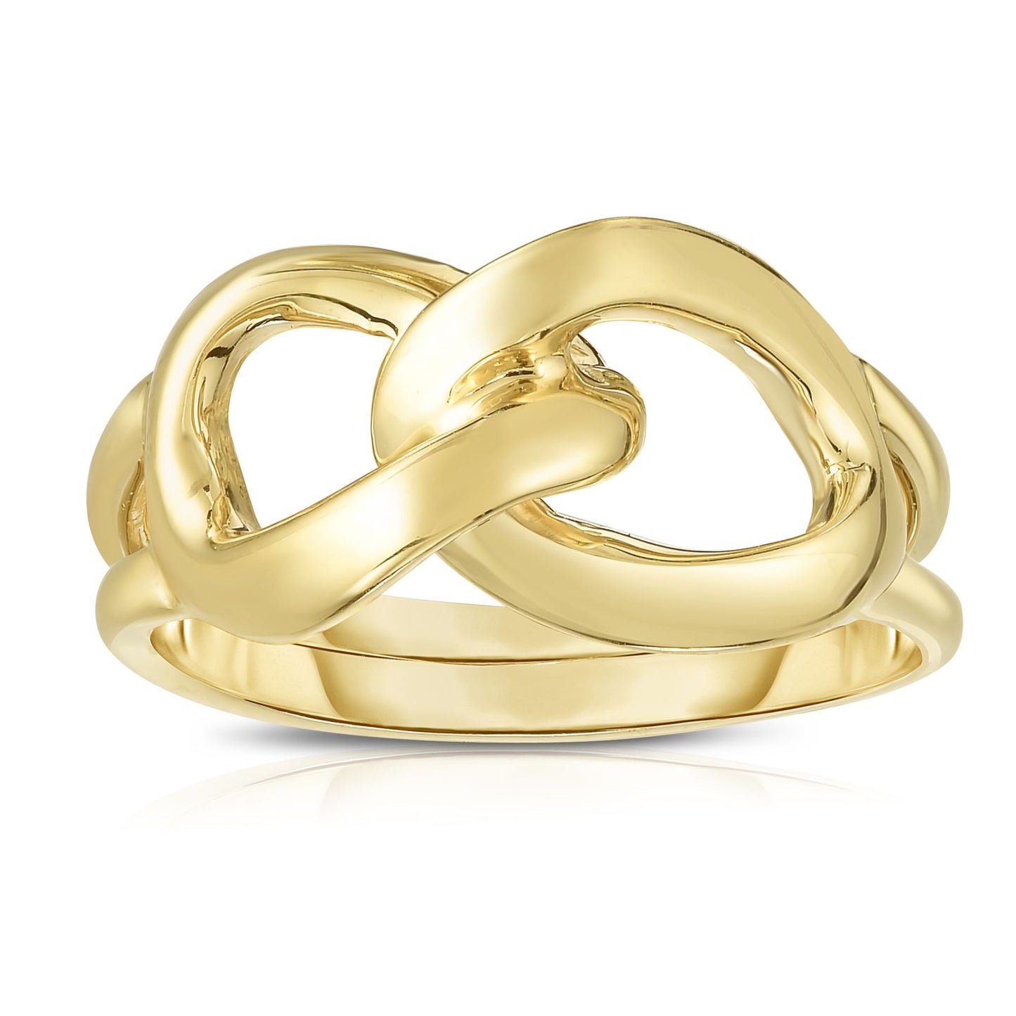 14K Gold Polished Interlocking Ring