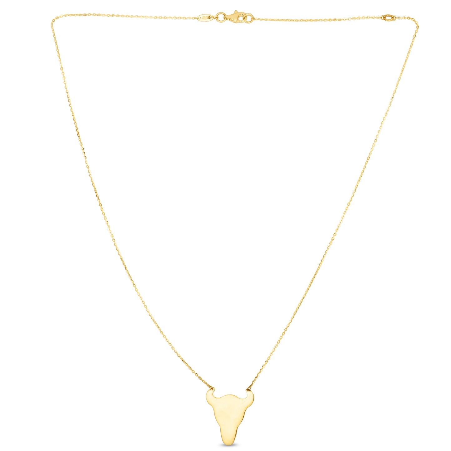 14K Gold Longhorn Necklace