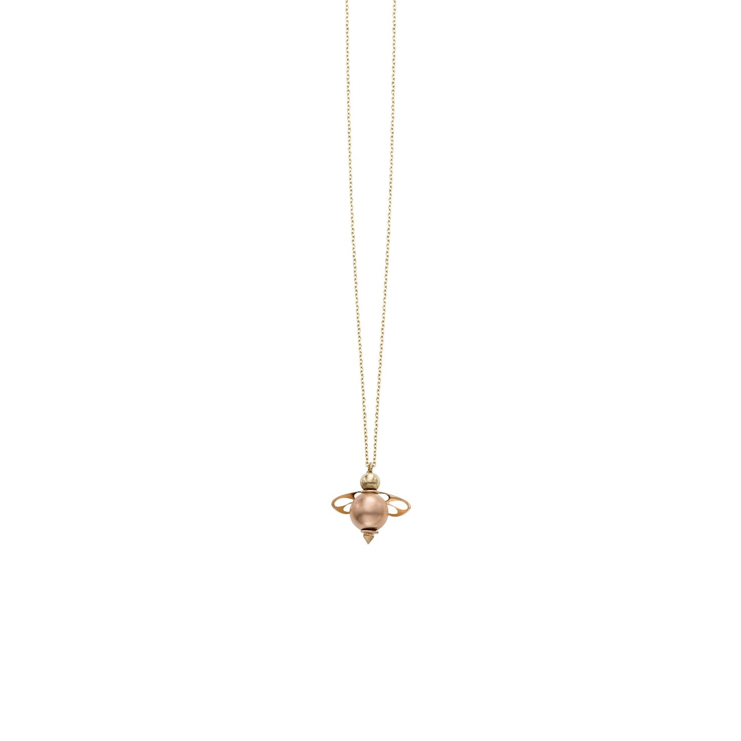 14K Gold Polished Bee Necklace