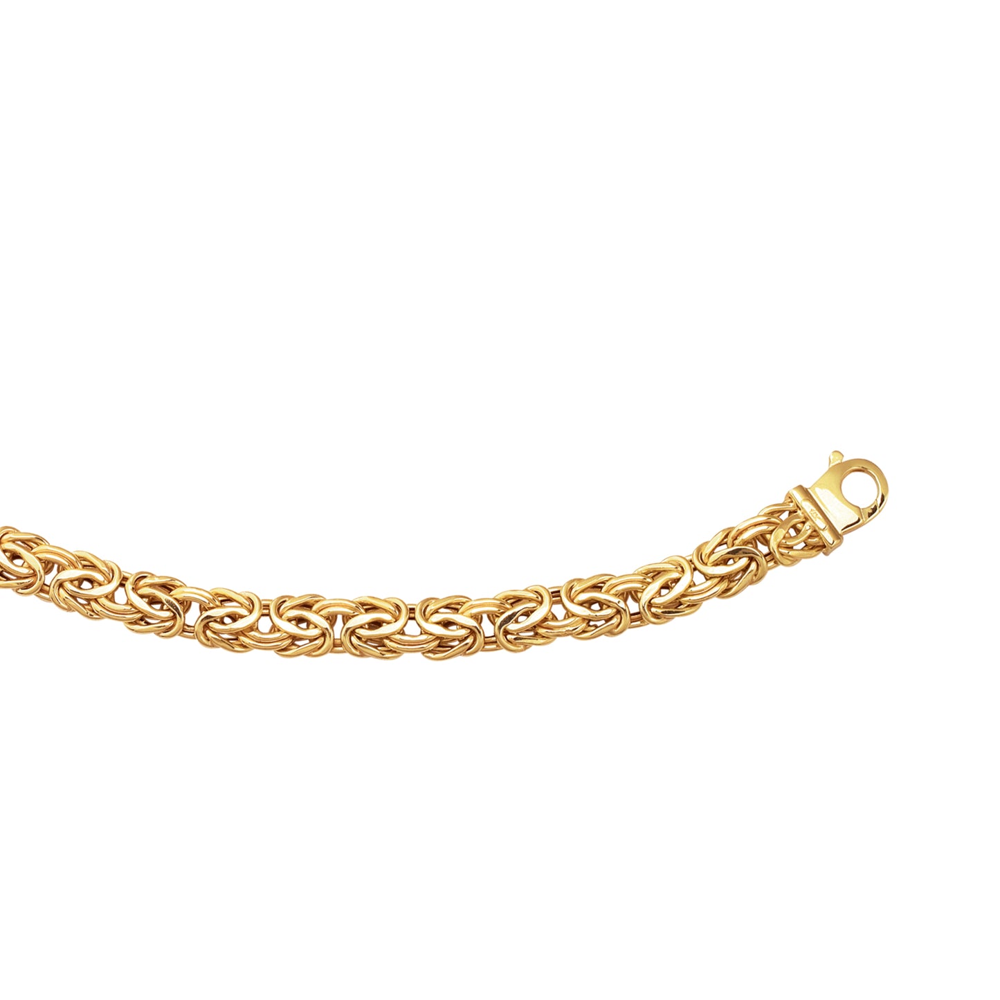 14K Gold  9mm Byzantine Necklace