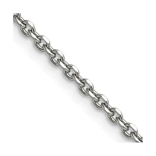 Stainless Steel Polished 2.7mm 22in Cable Chain