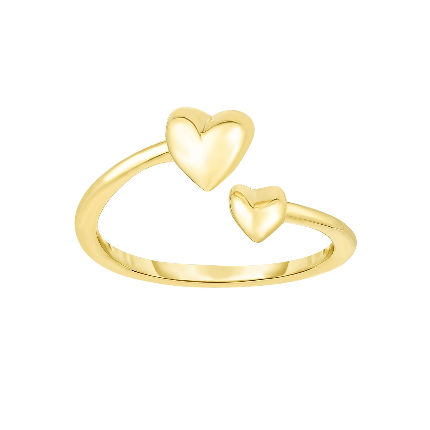 14K Gold Heart Bypass Toe Ring