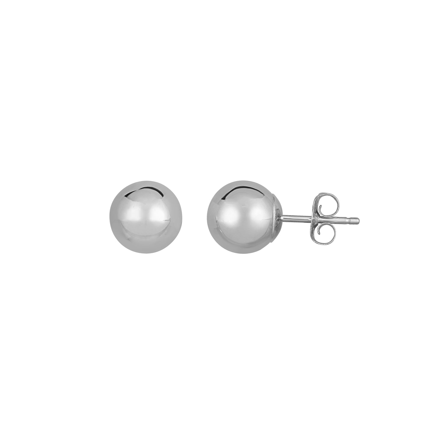 14K Gold Polished 8mm Post Earring
