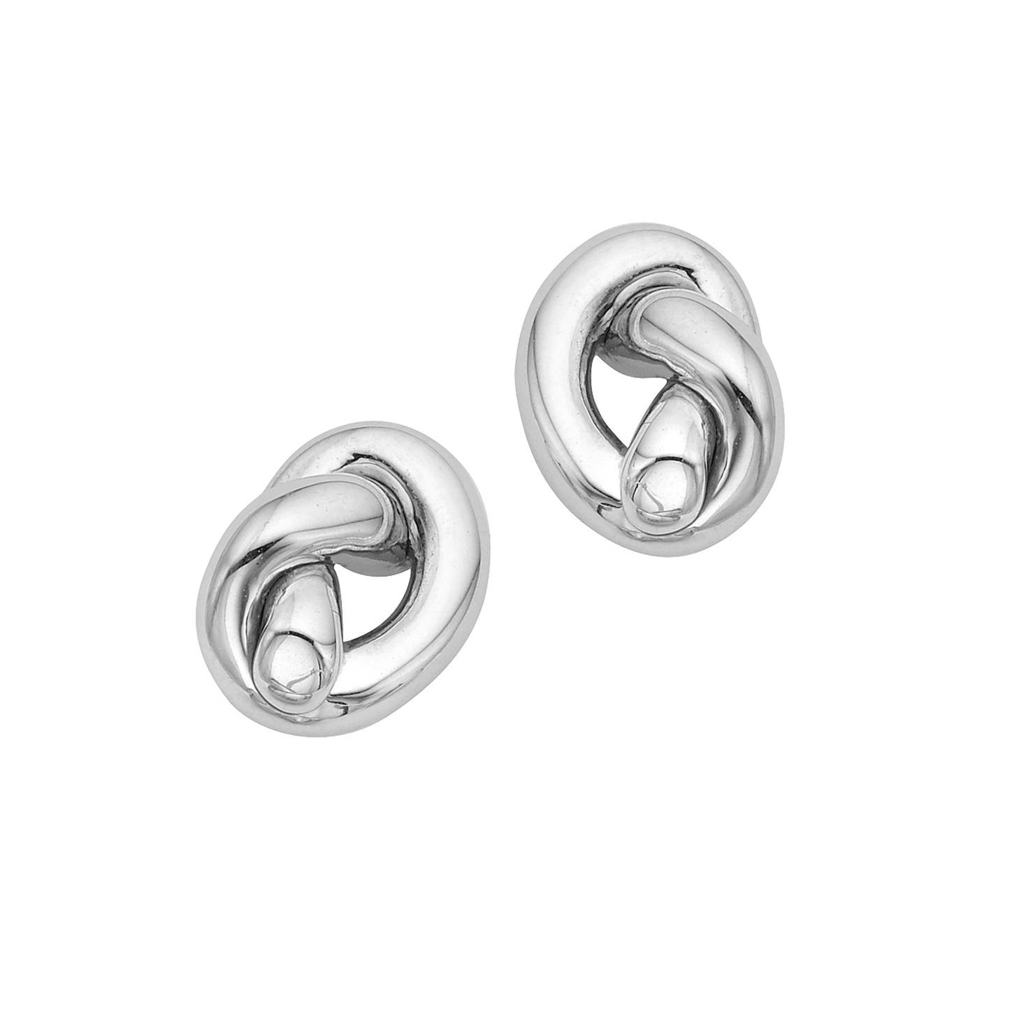 14K Puffed Amore Love Knot Studs