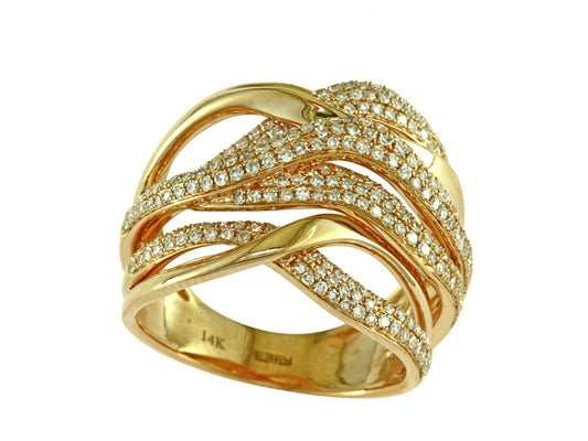 EFFY 14K ROSE GOLD DIAMOND RING