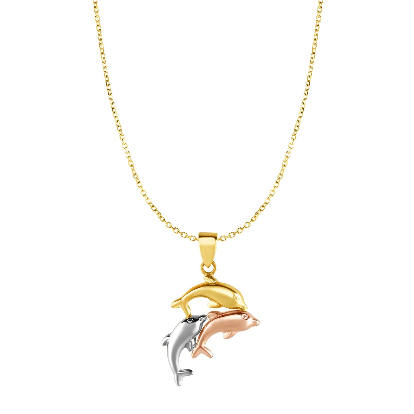 10K Gold Dolphin Necklace
